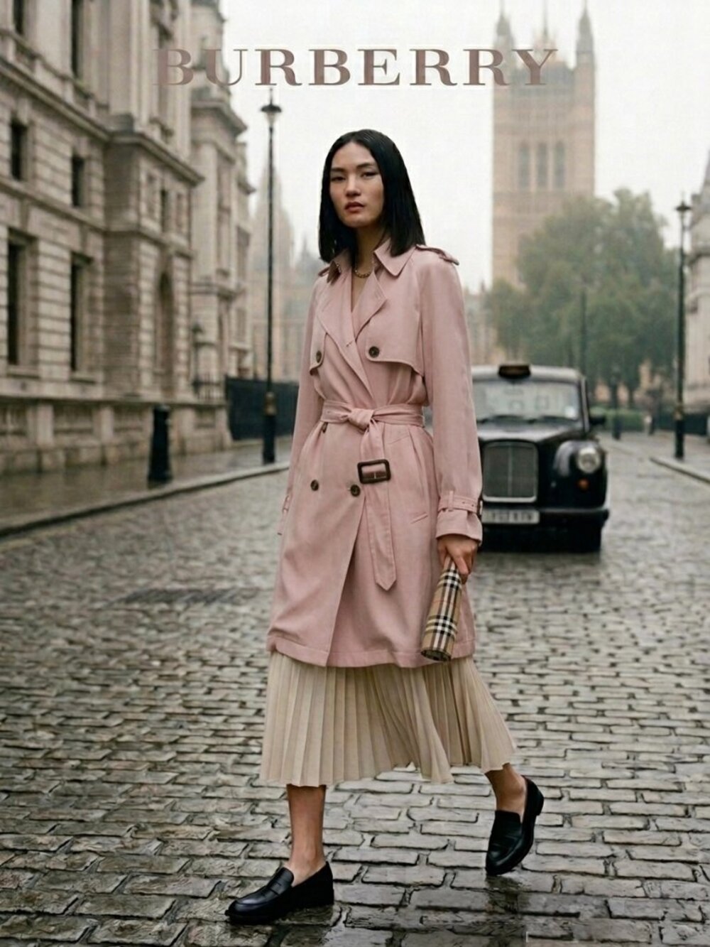 Burberry Pink Trench Coat